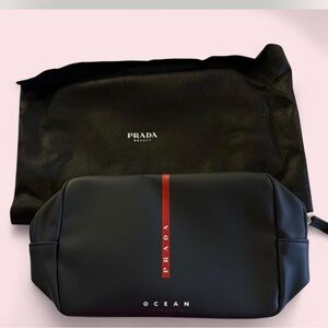 Prada navy blue and Red Woman/Men's Toiletry Bag
